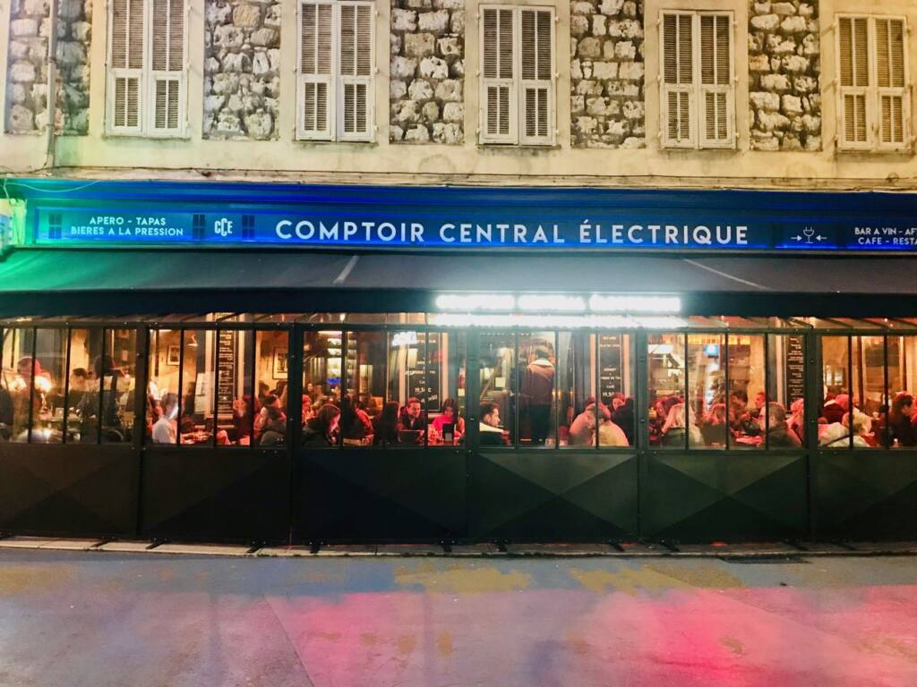 Le Comptoir Central Electrique, bar and restaurant in Nice (veranda)