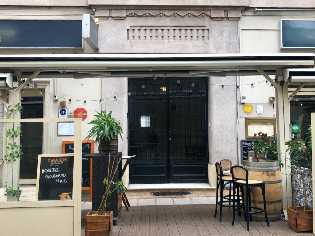 Bistrot gourmand, restaurant bistronomique à Nice (devanture)
