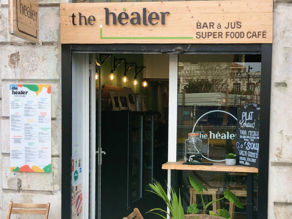 The Healer, Organic and vegan canteen and juice bar, city guide love spots Nice (frontage)