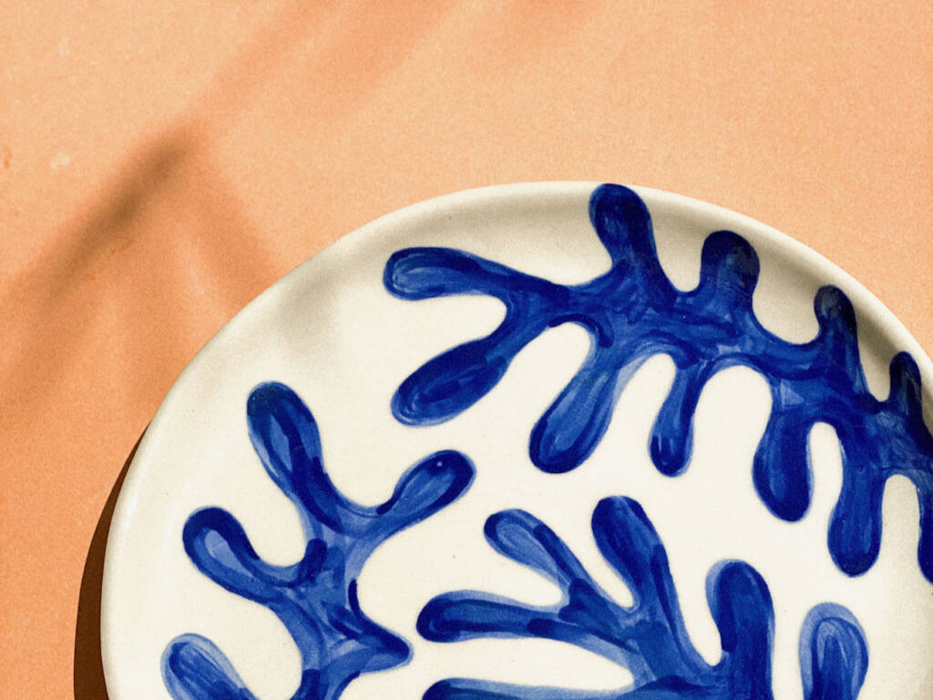 Bleu Clémentine, sunny ceramics, city guide love spots Nice (plate)