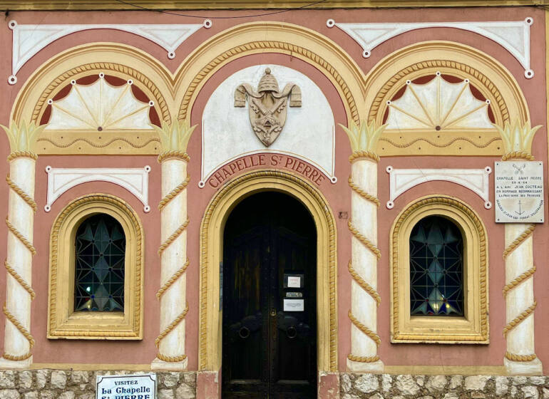 Chapelle Saint-Pierre, chapelle des pêcheurs décorée parJean Cocteau, Villefranche-sur-Mer (façade)