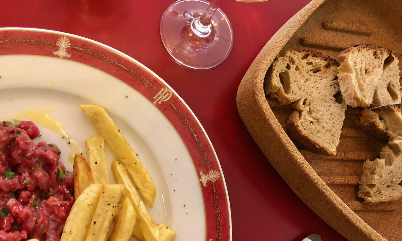 Le Canon, cave à manger et bar à vins natures Nice (tartare boeuf Aubrac)