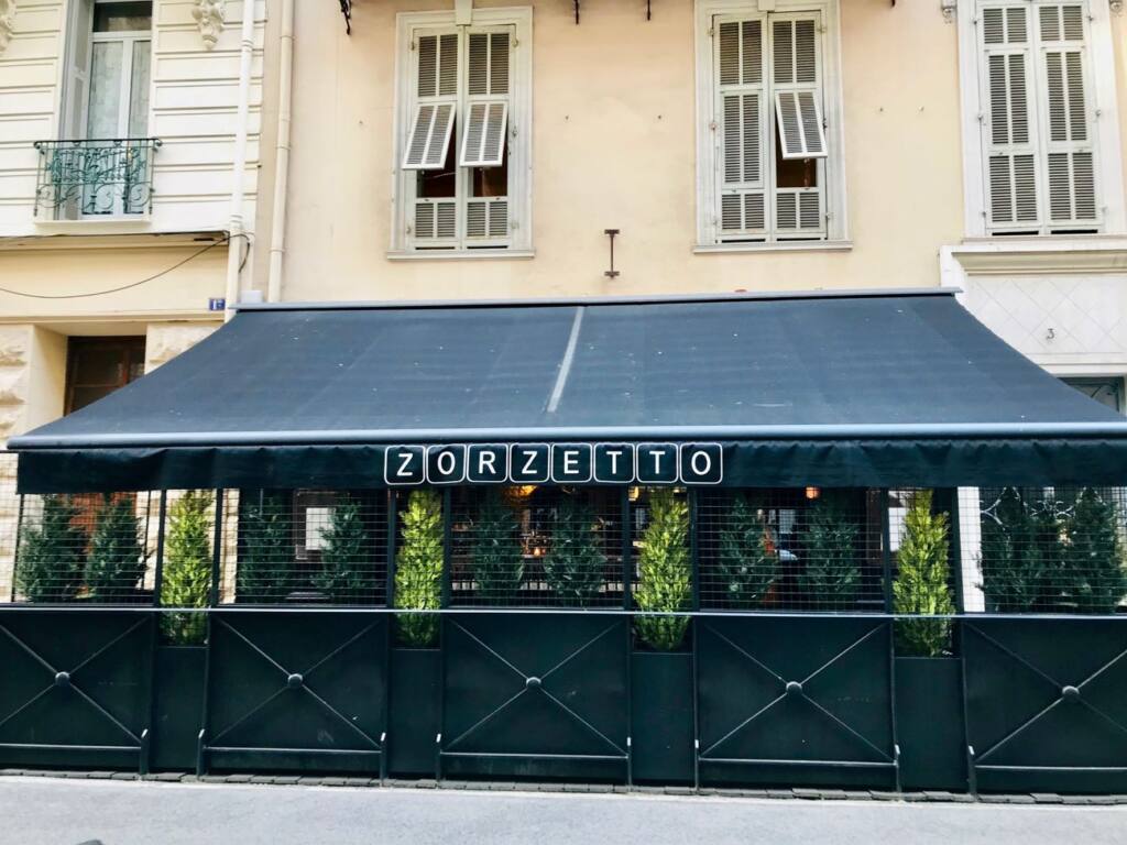 Zorzetto, French and Italian restaurant in Nice (terrace)