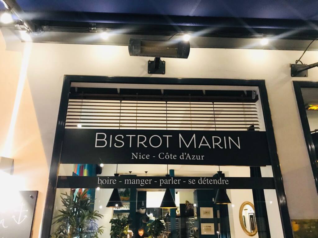 Bistrot Marin, fish restaurant in Nice, city guide love spots (frontage)