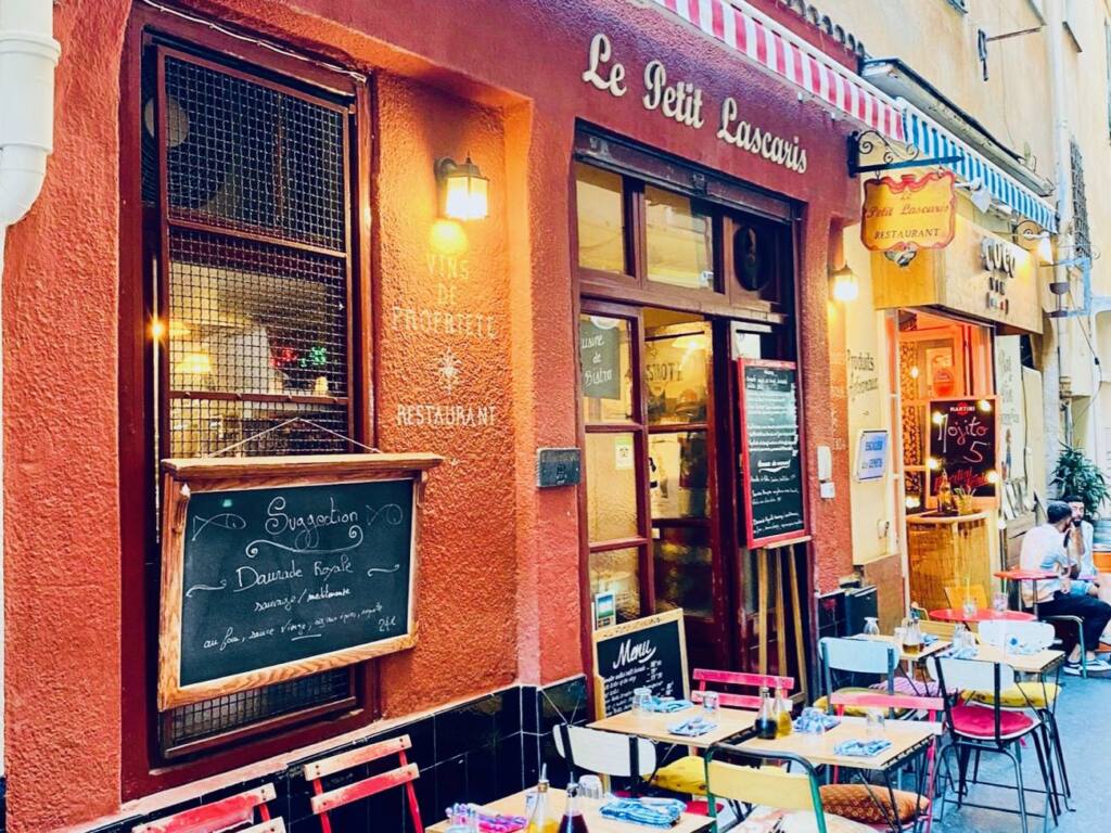 Le Petit Lascaris : bistrot de cuisine française dans le vieux Nice (devanture)