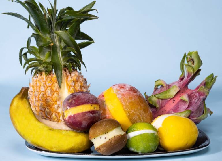 Maison Sorbetti : créateur de fruits givrés à Mouans-Sartoux (corbeille de fruits)