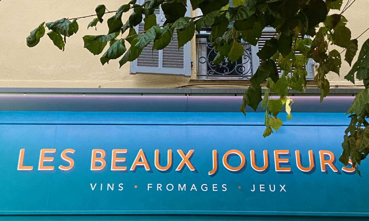 Les Beaux Joueurs, boutique de jeux et bar à vins à Nice (devanture)