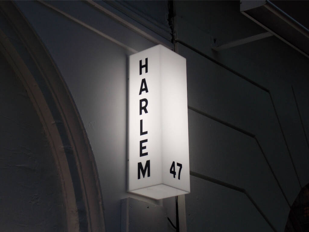 Harlem, smash burger, Nice (logo néon)