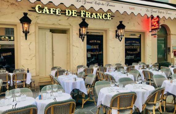 Le Grand Café de France : Brasserie, écailler et salon de thé à Nice (facade)