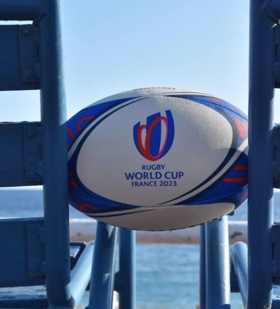 Coupe du monde de rugby à Nice (Ballon sur la prom)