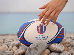 Coupe du monde de rugby à Nice (Ballon sur plage)