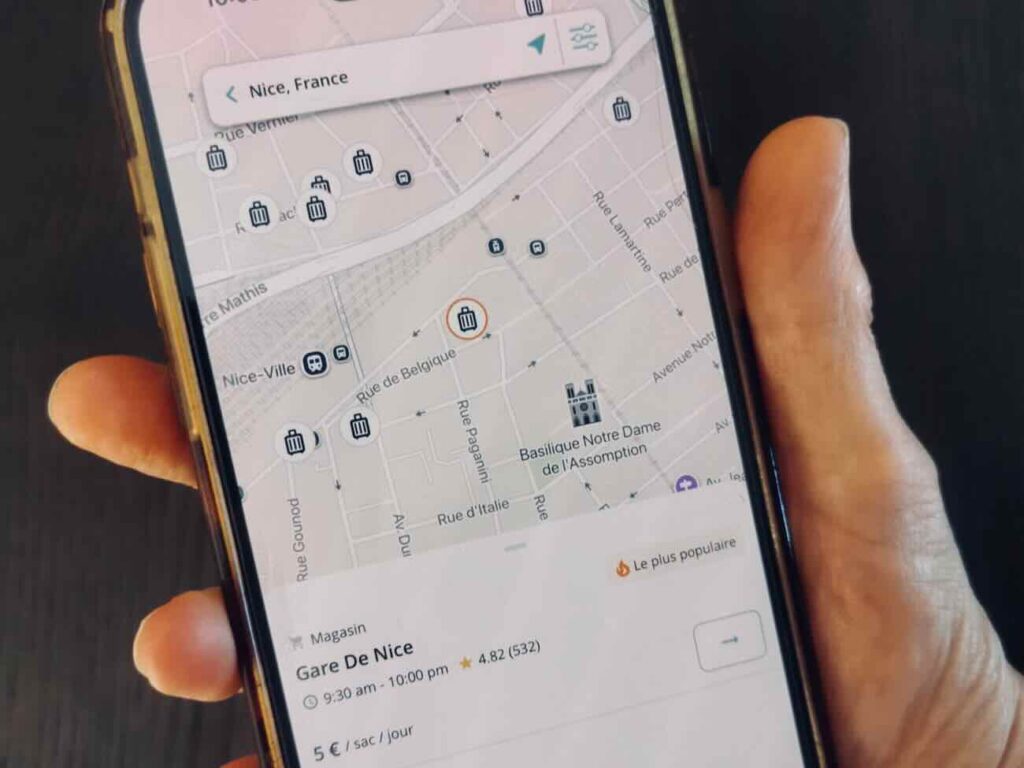 Radical storage : consignes à bagages dans les commerces de proximité à Nice (appli)