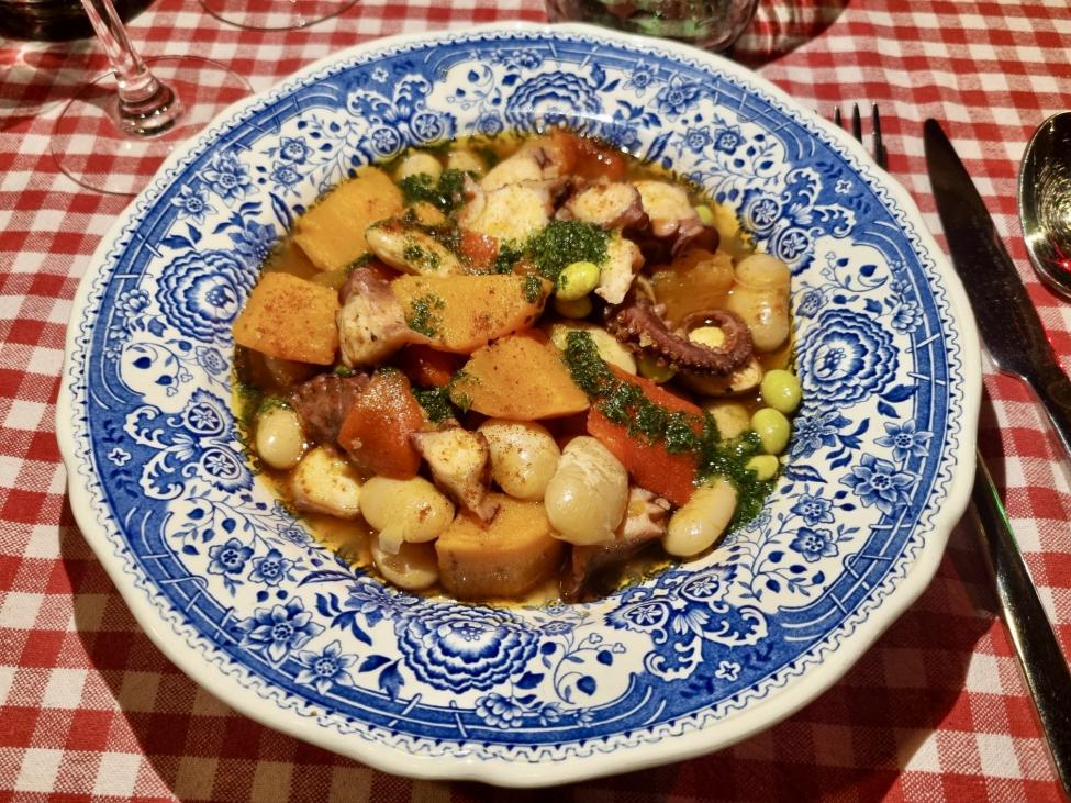 Café des Musiciens à Nice : bistrot de cuisine du marché (Ragout de poulpe).